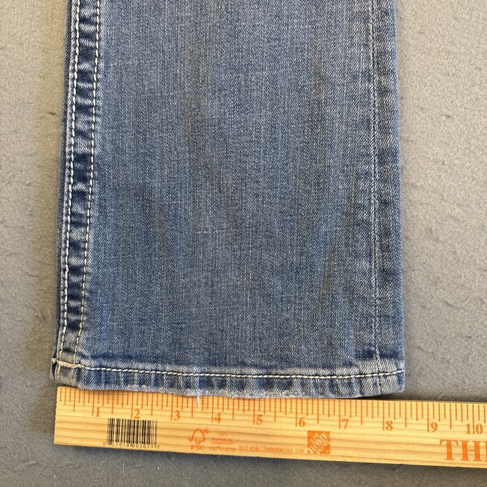 Miss Me Jeans Women's 2830Boot FACTORY DISTRESS RHINESTONE Thick Stitch VTG Y2K - Picture 6 of 9